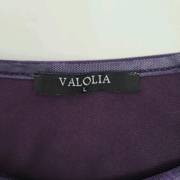 Fairygoth Dark Romantic Tunic Top Sz LARGE Sheer Sleeves Purple Feminine Lined - Picture 8 of 13